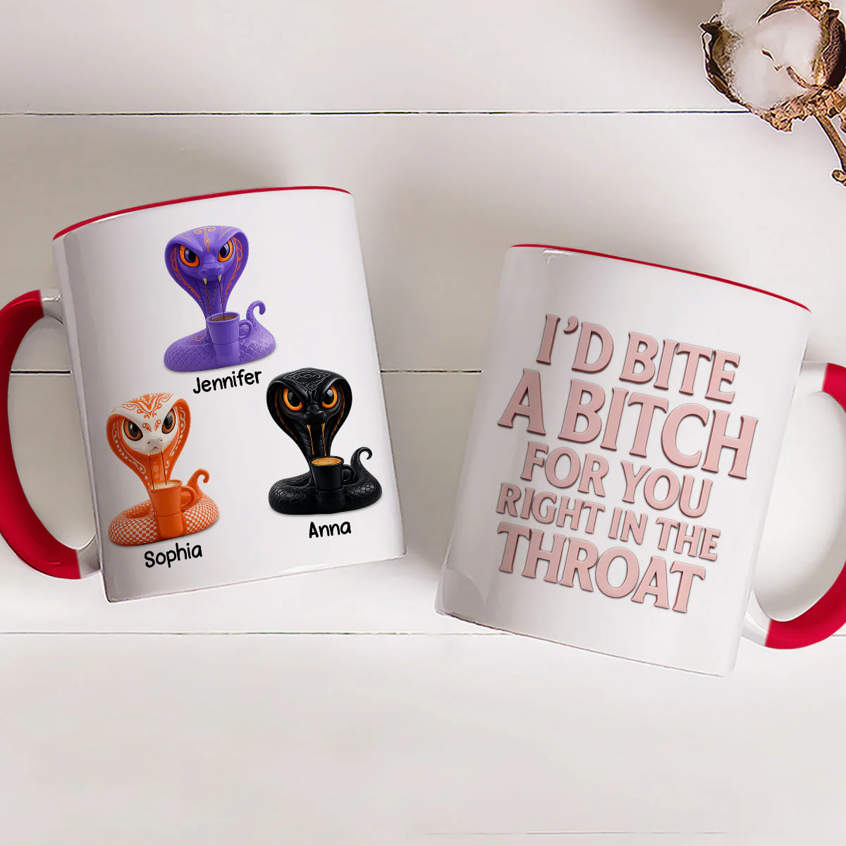 Bite For You - Personalized Custom Accent Mug - Image 2