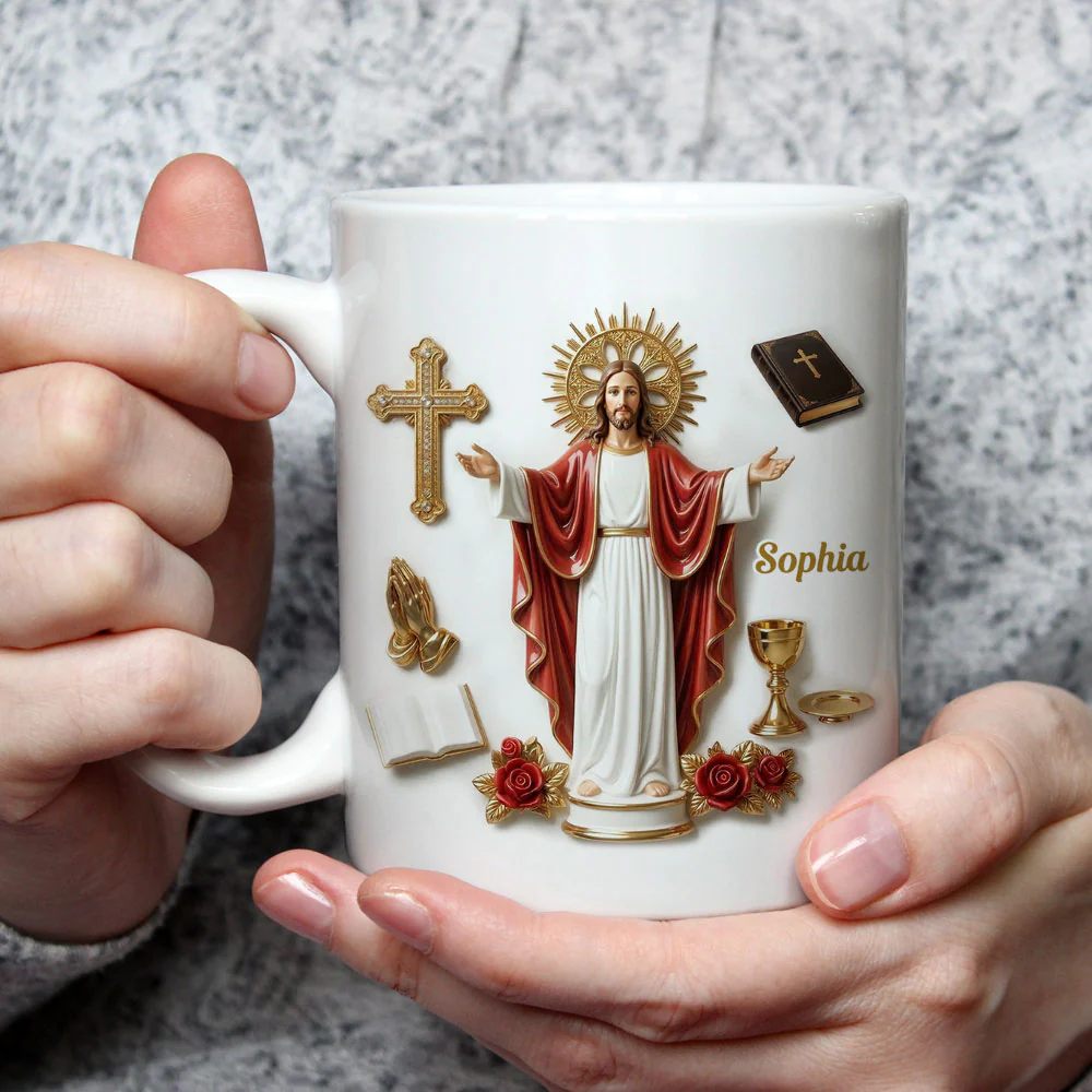 Blessed By Jesus - Personalized Custom 3D Effect Mug - Image 2