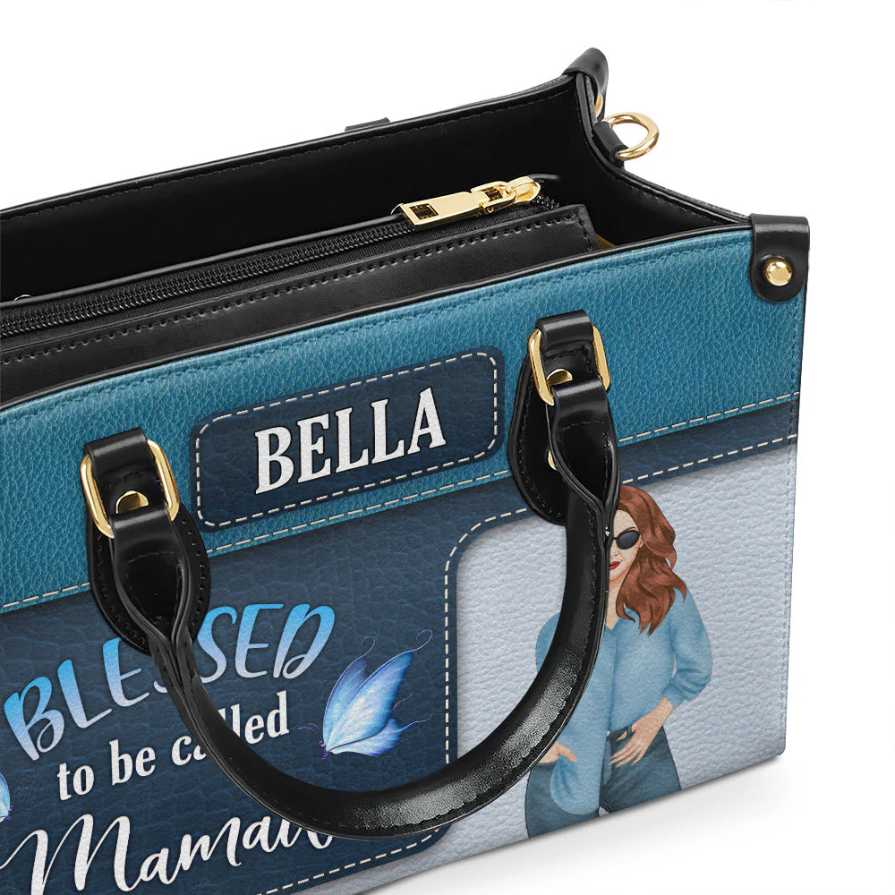 Blessed Grandma - Personalized Custom Leather Bag - Image 3