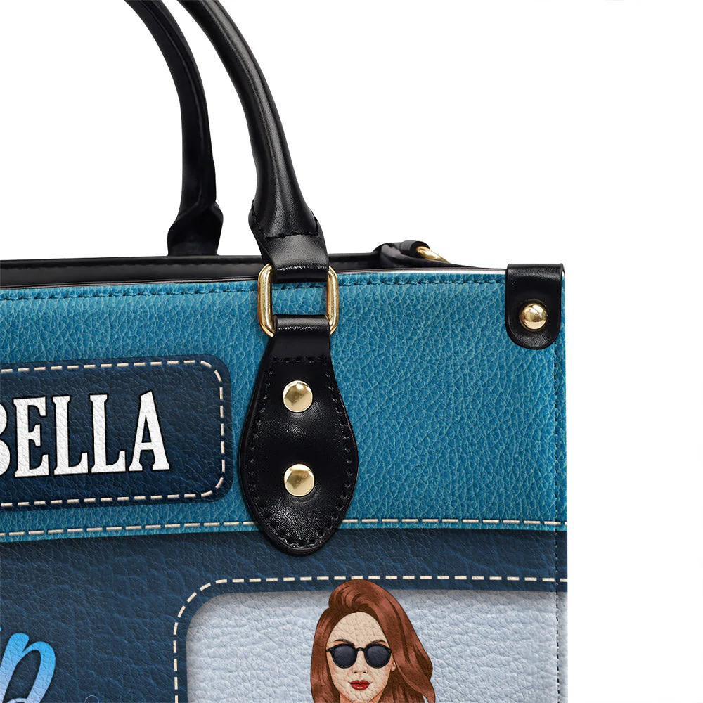 Blessed Grandma - Personalized Custom Leather Bag - Image 5