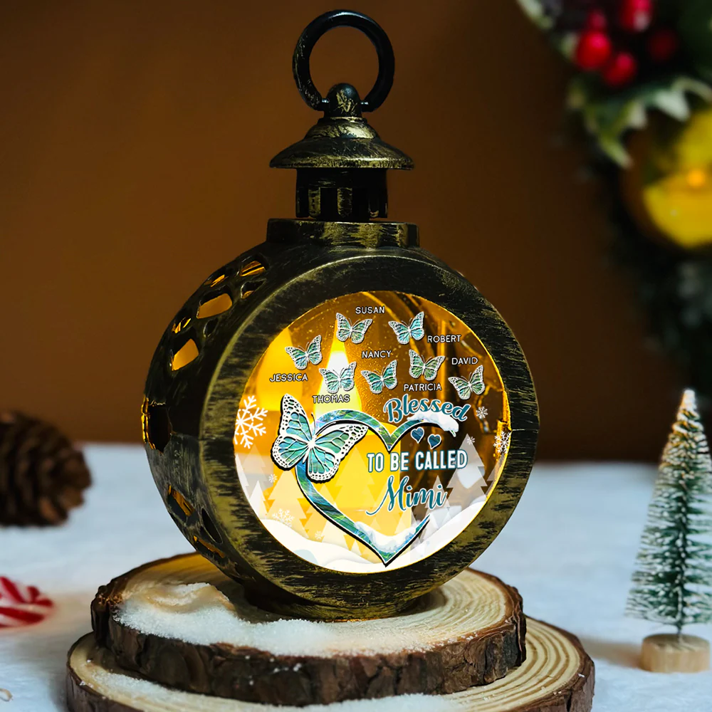 Blessed Mimi - Personalized Custom Christmas Lantern - Image 5