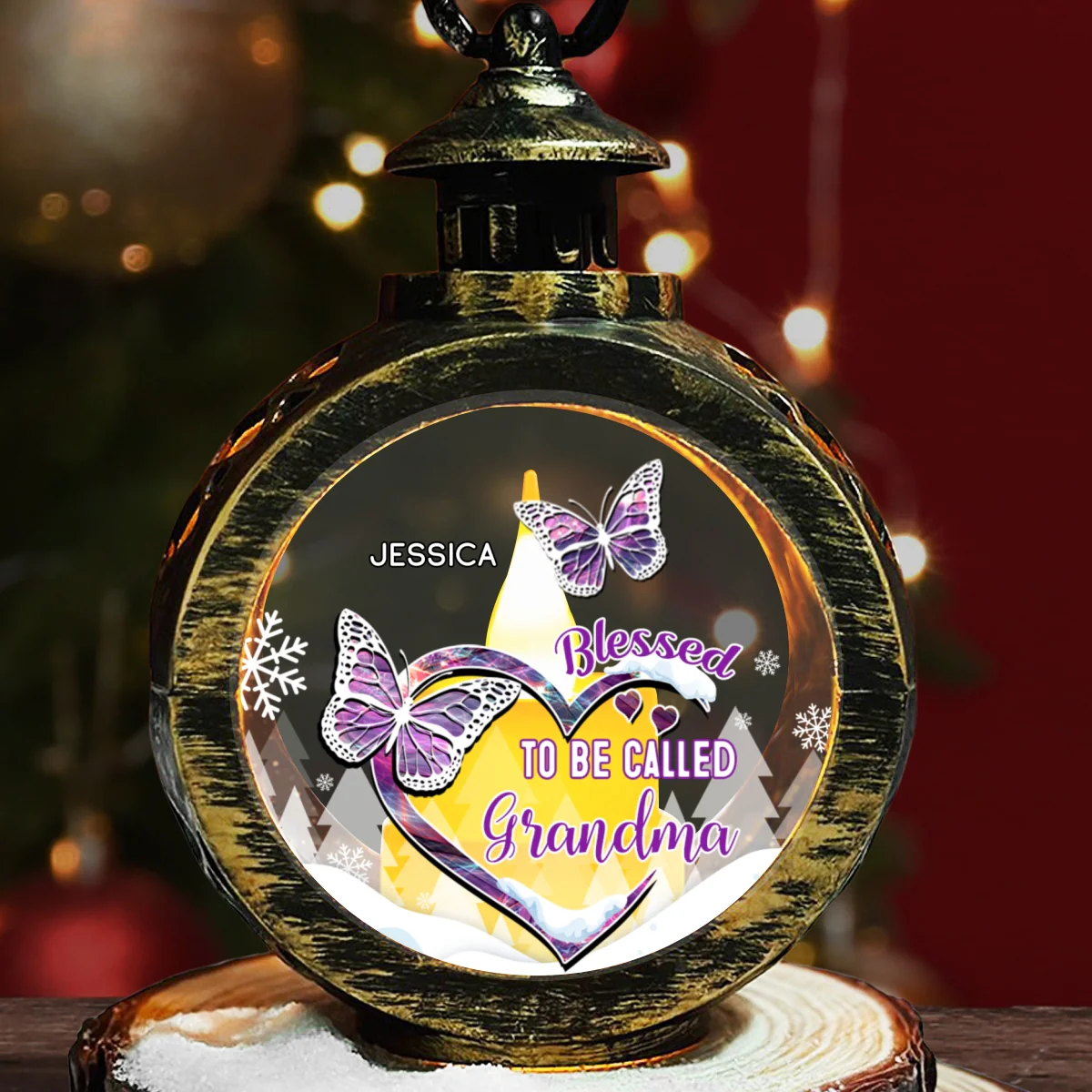 Blessed Mimi - Personalized Custom Christmas Lantern - Image 6