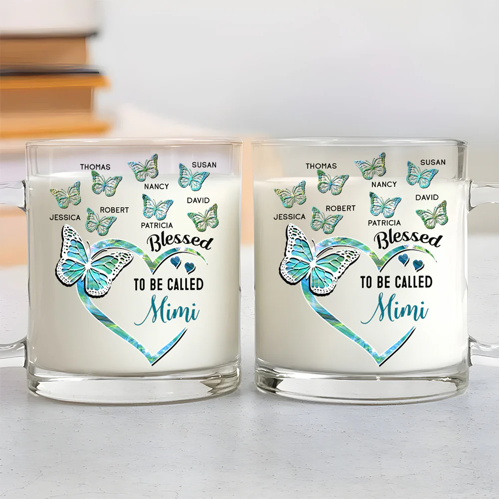 Blessed Mimi - Personalized Custom Glass Mug - Image 4