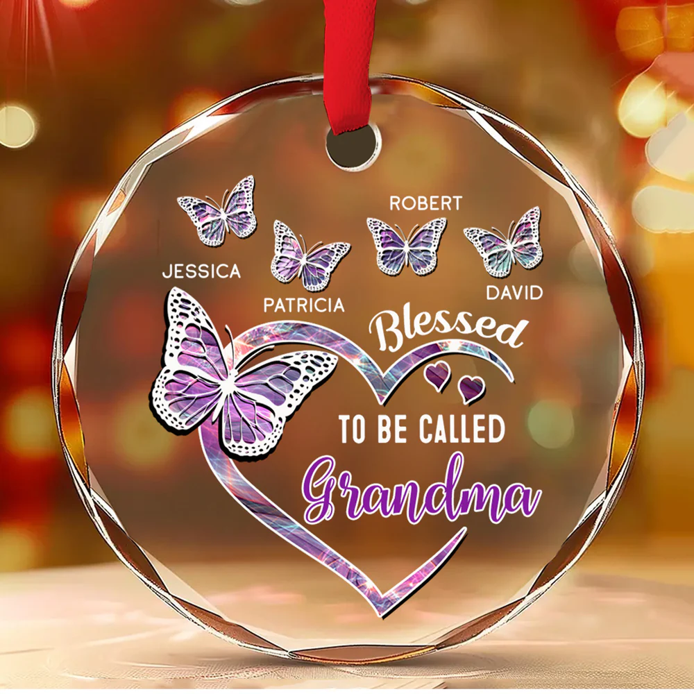 Blessed Mimi - Personalized Custom Glass Ornament