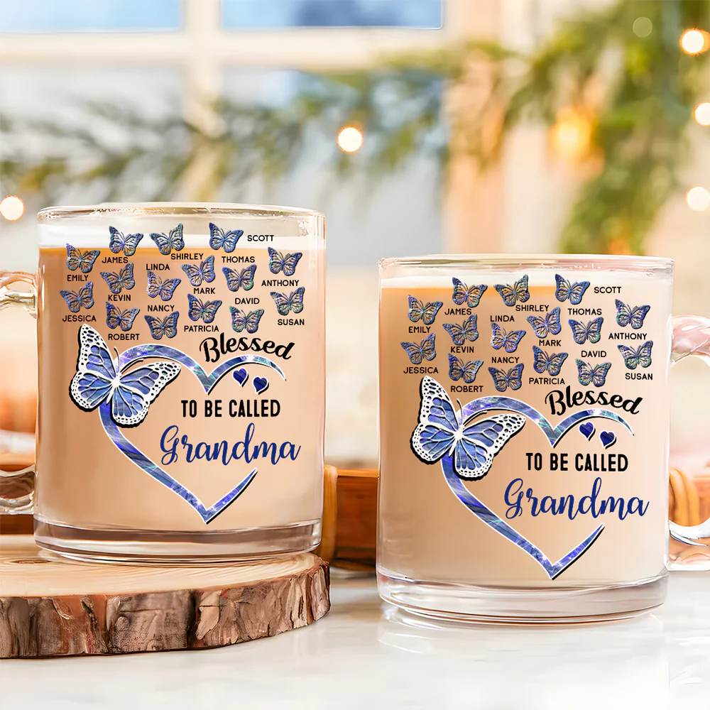 Blessed Mimi Version 2 - Personalized Custom Glass Mug - Image 3