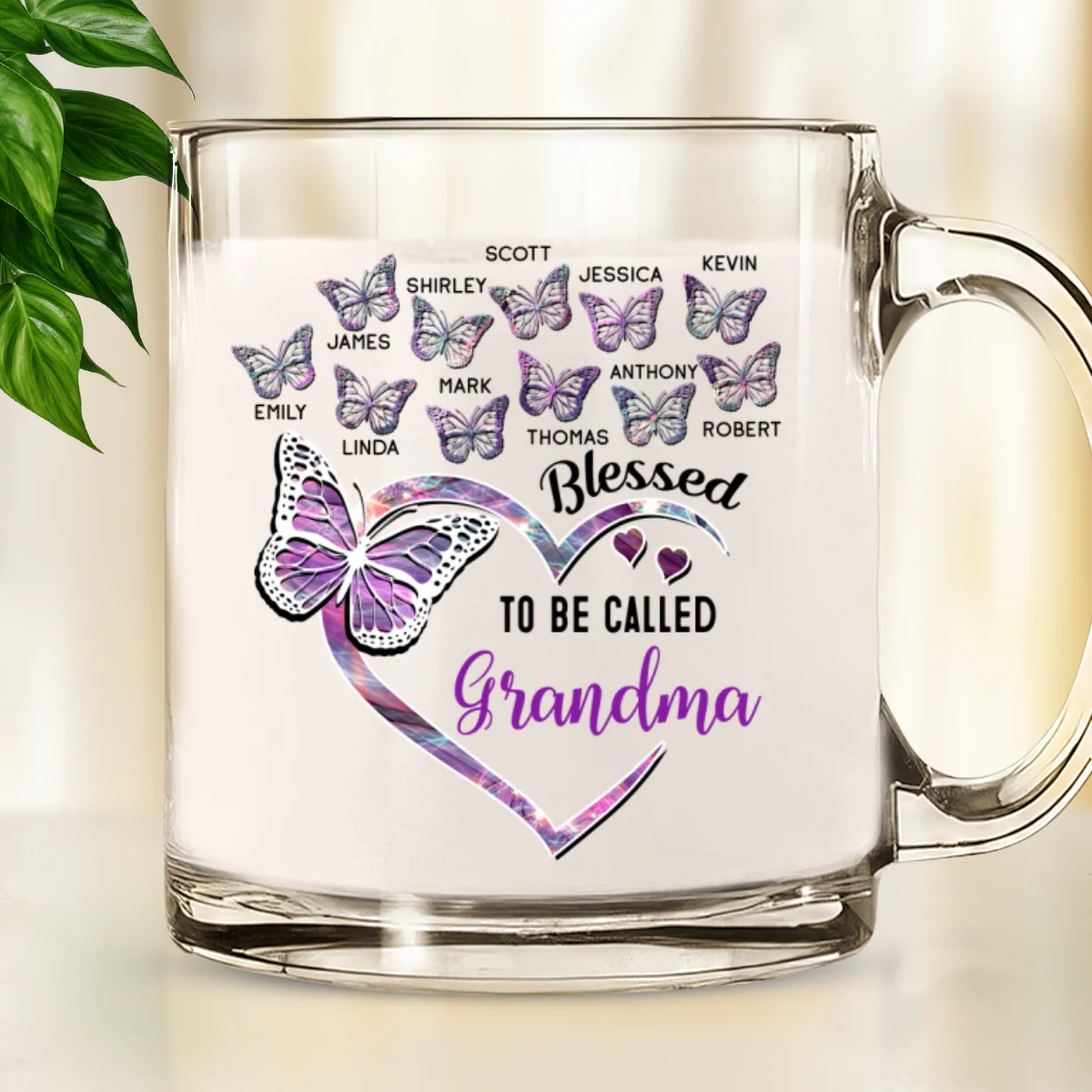 Blessed Mimi Version 2 - Personalized Custom Glass Mug - Image 4