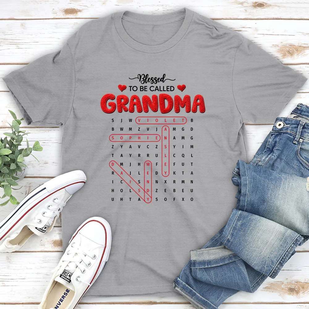 Blessed To Be Called Grandma - Personalized Custom Shirt - Image 3