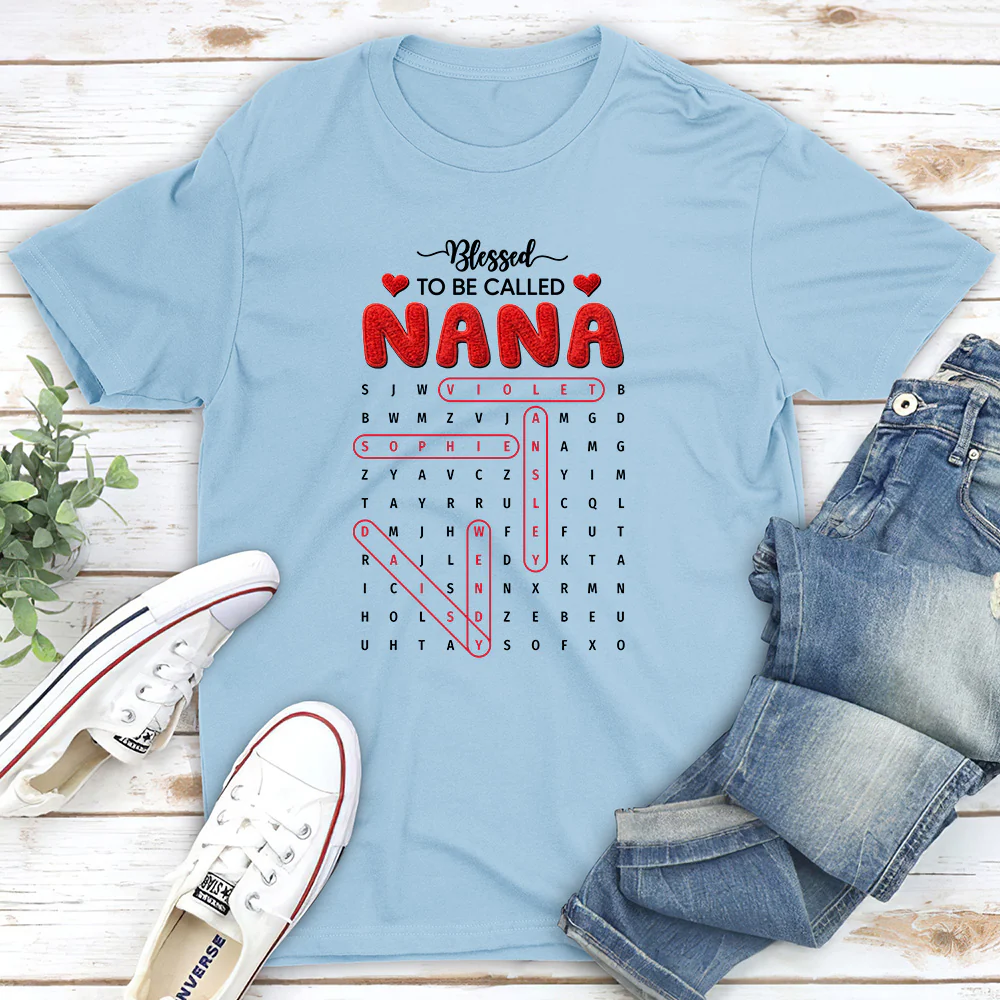 Blessed To Be Called Grandma - Personalized Custom Shirt - Image 5