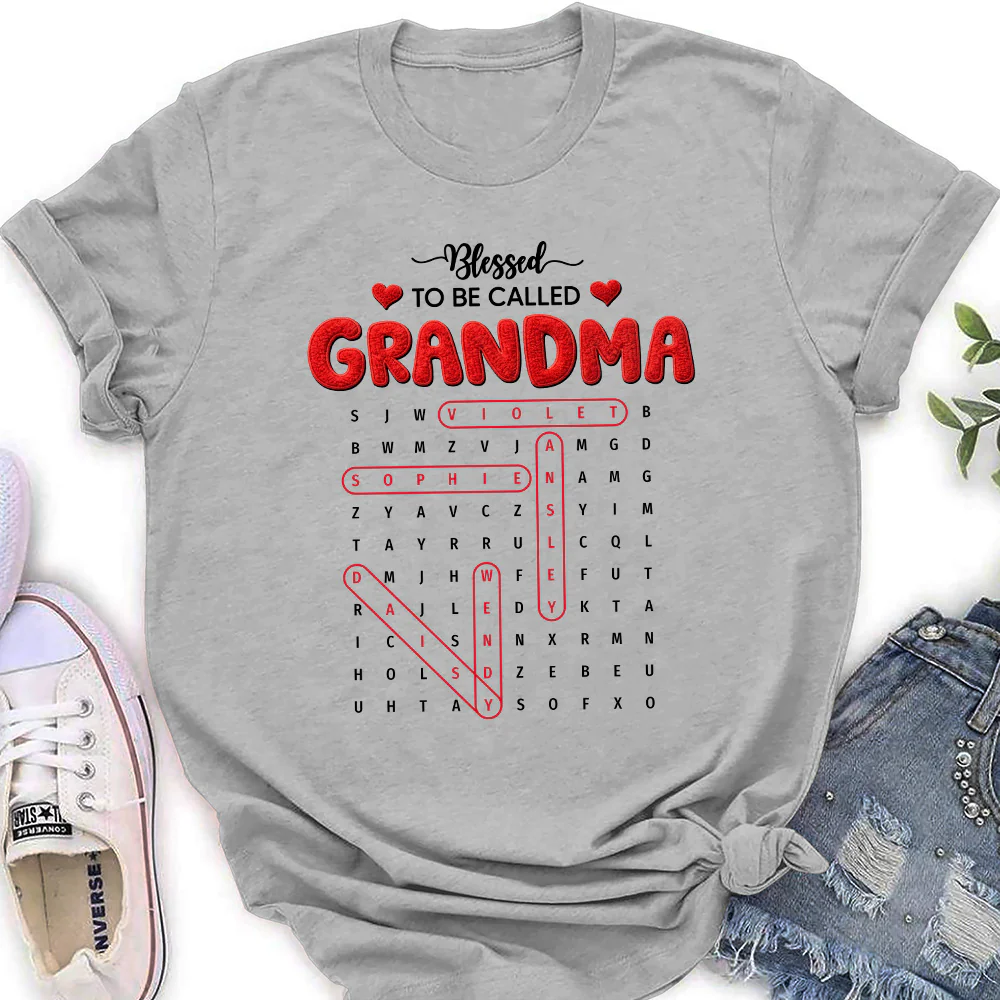 Blessed To Be Called Grandma - Personalized Custom Shirt - Image 7