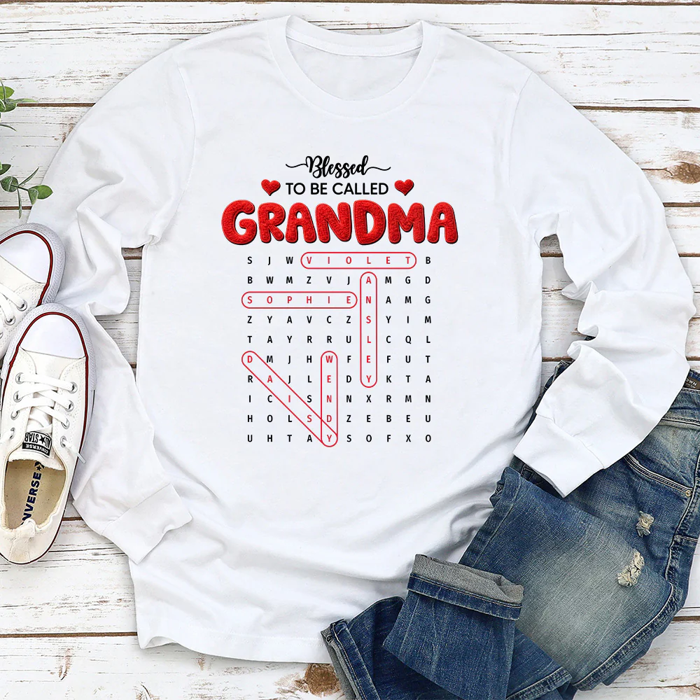 Blessed To Be Called Grandma - Personalized Custom Shirt - Image 9