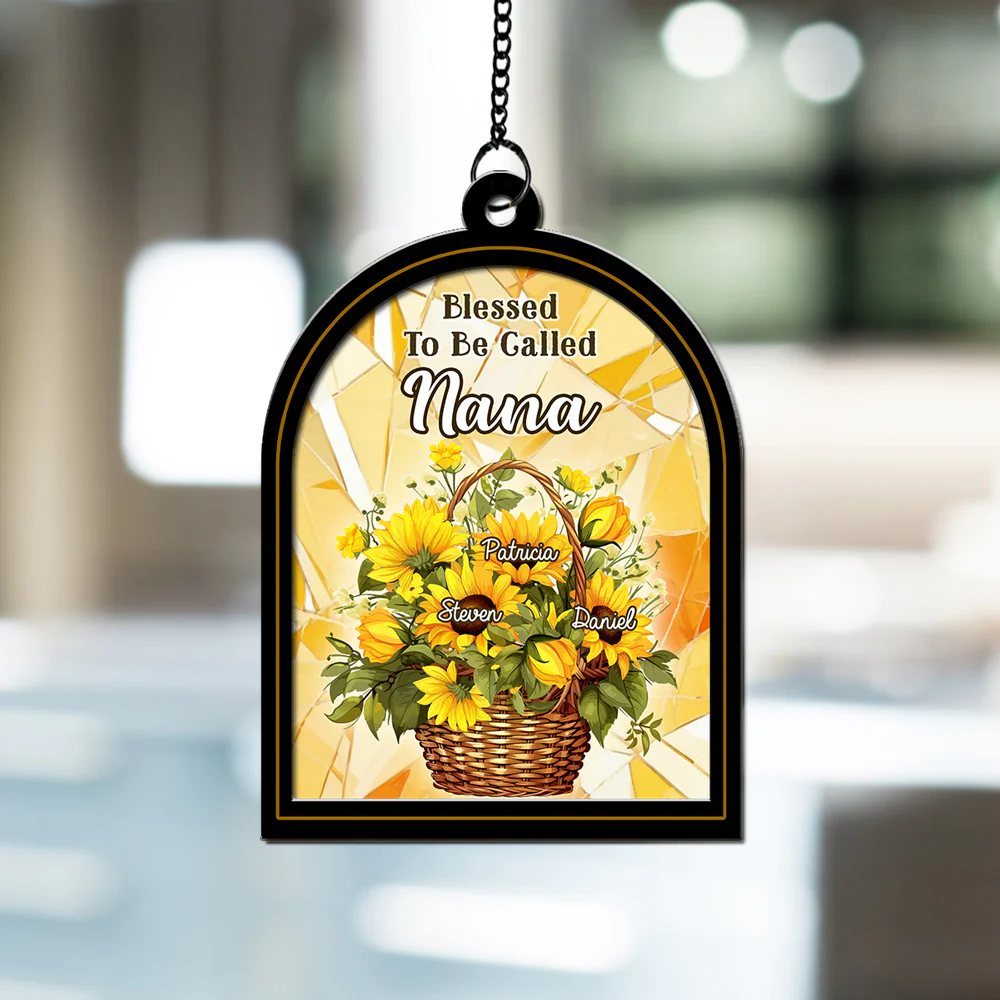 Blessed To Be Called Grandma - Personalized Custom Suncatcher - Image 2