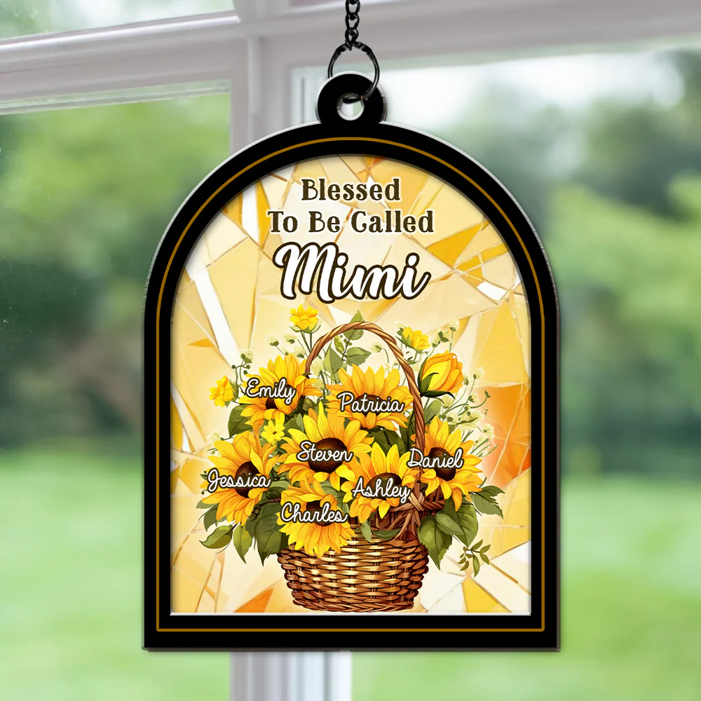 Blessed To Be Called Grandma - Personalized Custom Suncatcher - Image 3