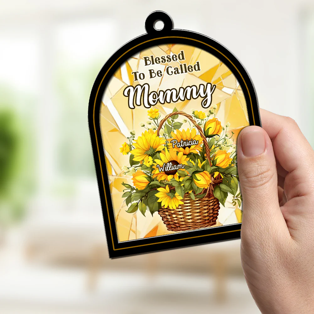 Blessed To Be Called Grandma - Personalized Custom Suncatcher - Image 4