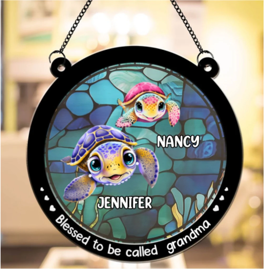 Blessed To Be Called Turtle Summer - Personalized Custom Suncatcher - Image 6