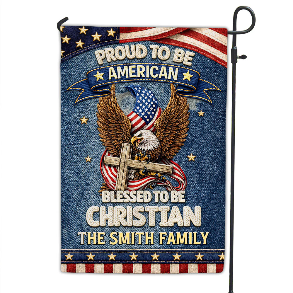 Blessed To Be Christian - Personalized Custom Flag