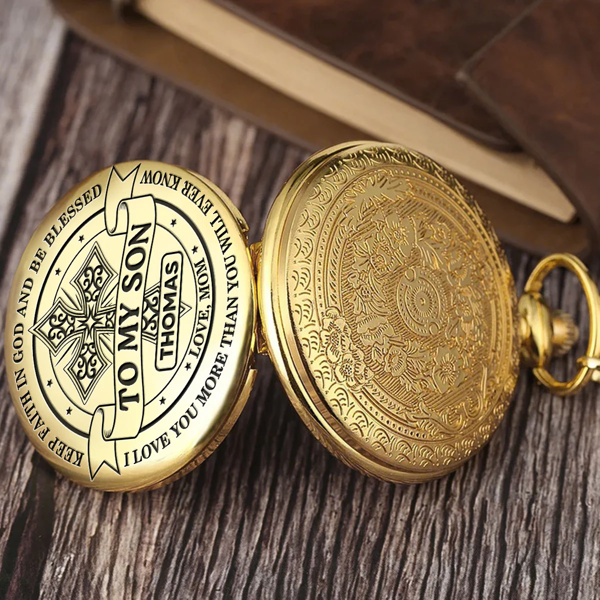 Blessings And Love From Mom - Personalized Custom Pocket Watch - Image 2