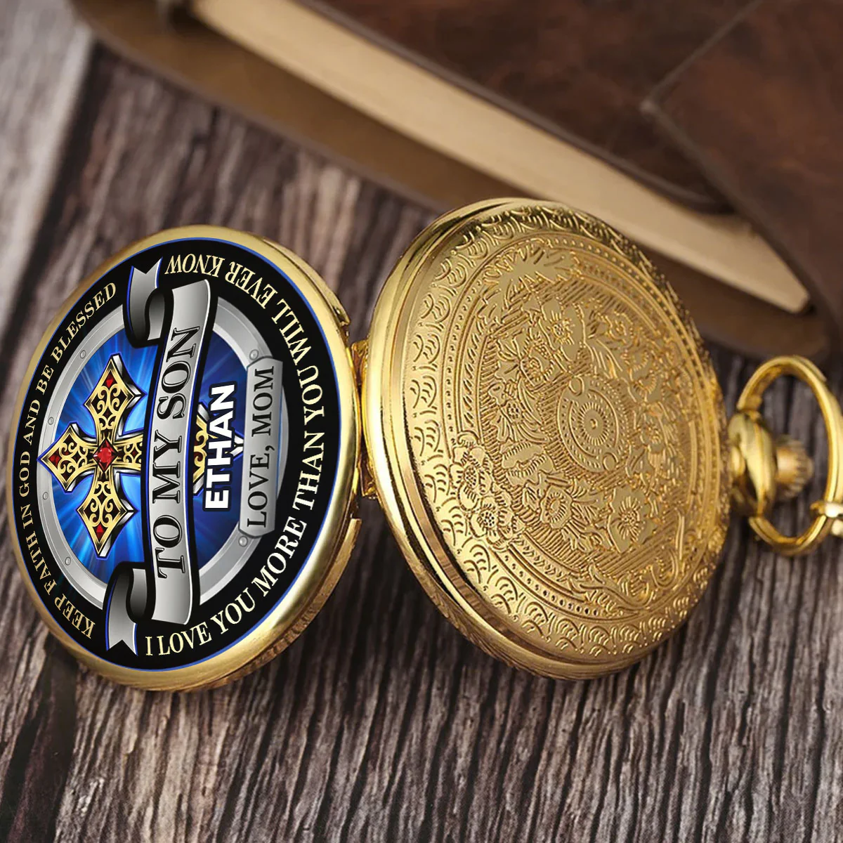 Blessings And Love From Parent - Personalized Custom Print Pocket Watch - Image 2