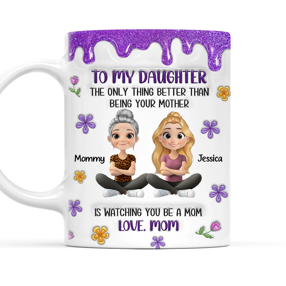 Bling Mother And Daughter - Personalized Custom 3D Inflated Effect Mug
