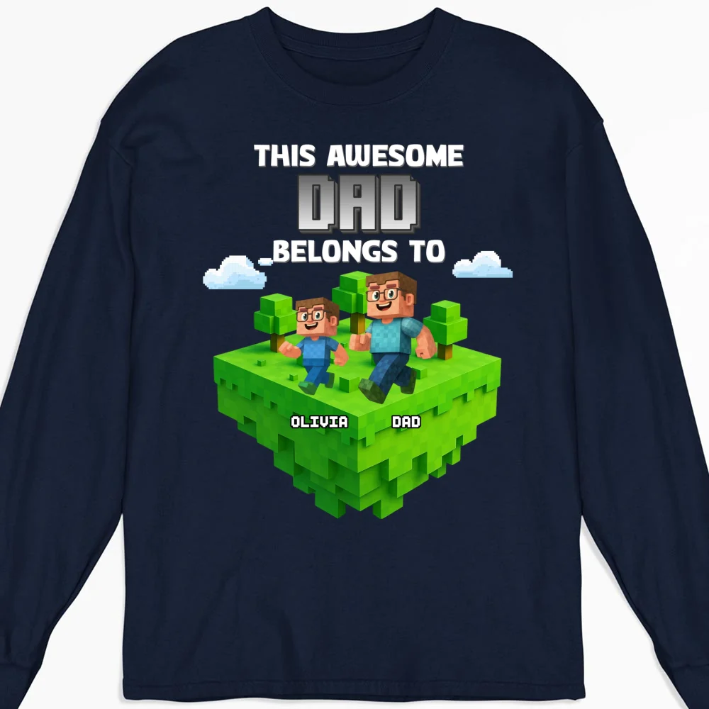 Block World Dad And Kids - Personalized Custom Shirt - Image 11