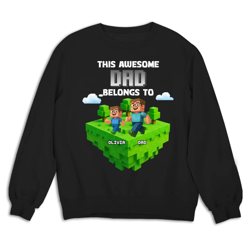 Block World Dad And Kids - Personalized Custom Shirt - Image 12