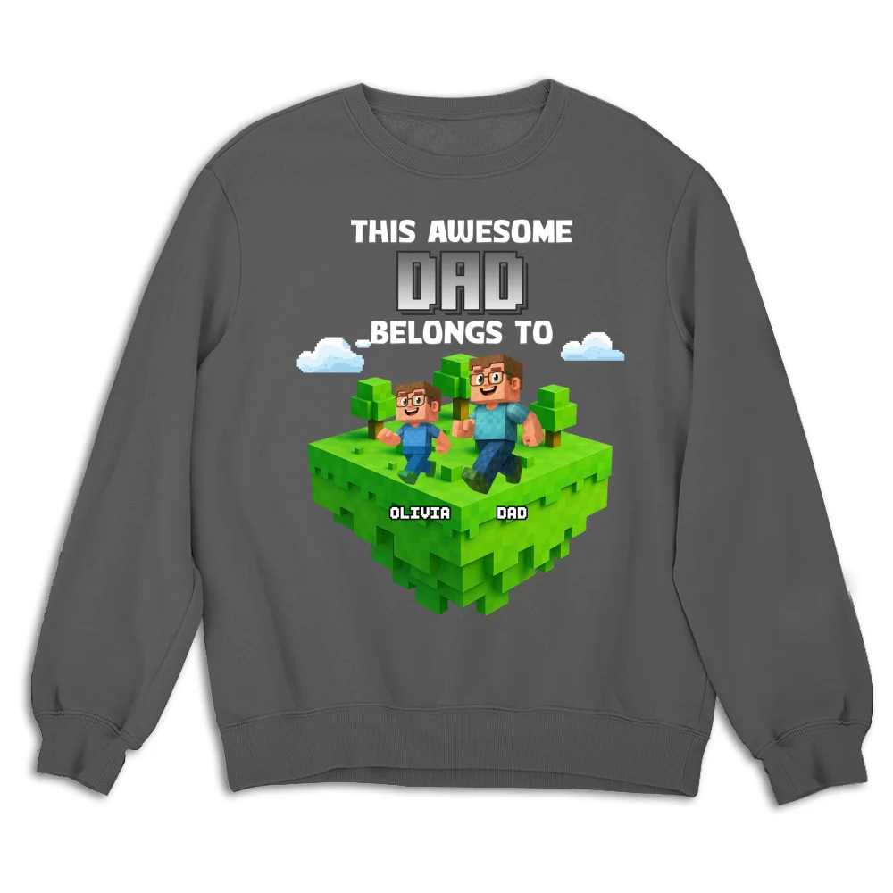 Block World Dad And Kids - Personalized Custom Shirt - Image 13
