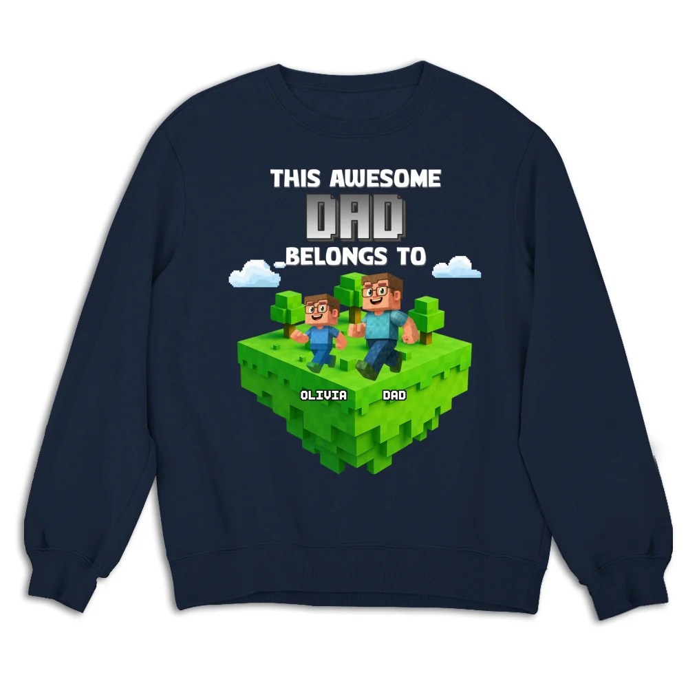 Block World Dad And Kids - Personalized Custom Shirt - Image 14