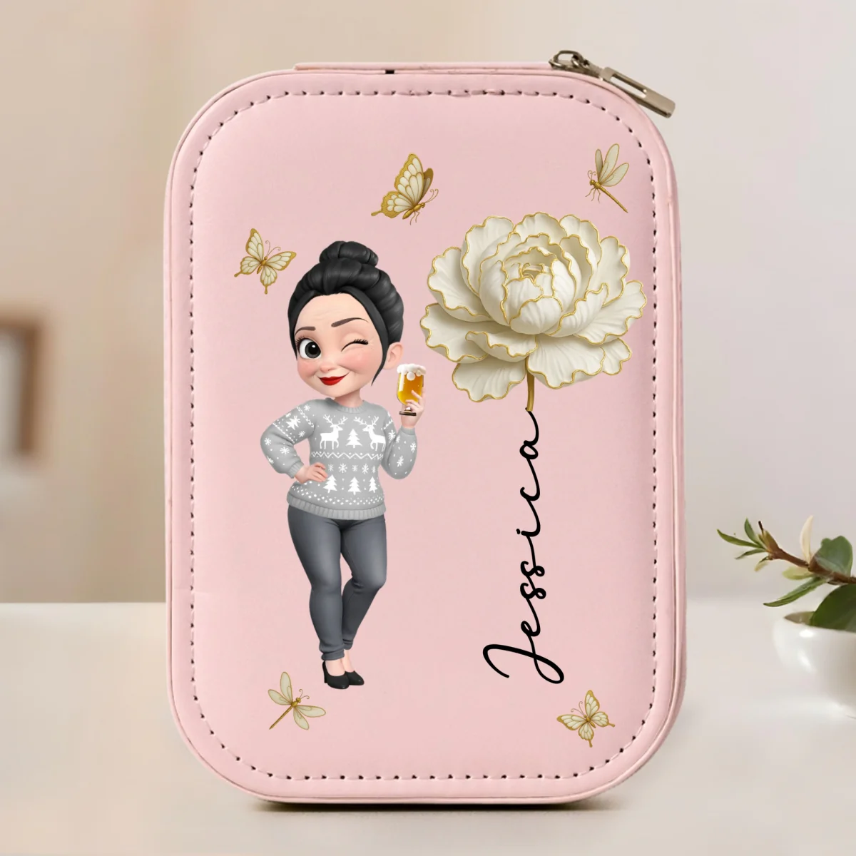 Bloom Within - Personalized Custom Jewelry Box With LED Mirror - Image 7