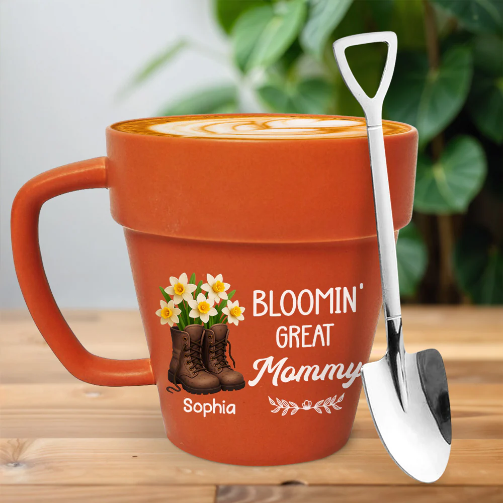 Simply The Best Mom - Personalized Custom Plant Pot Mug - Image 5