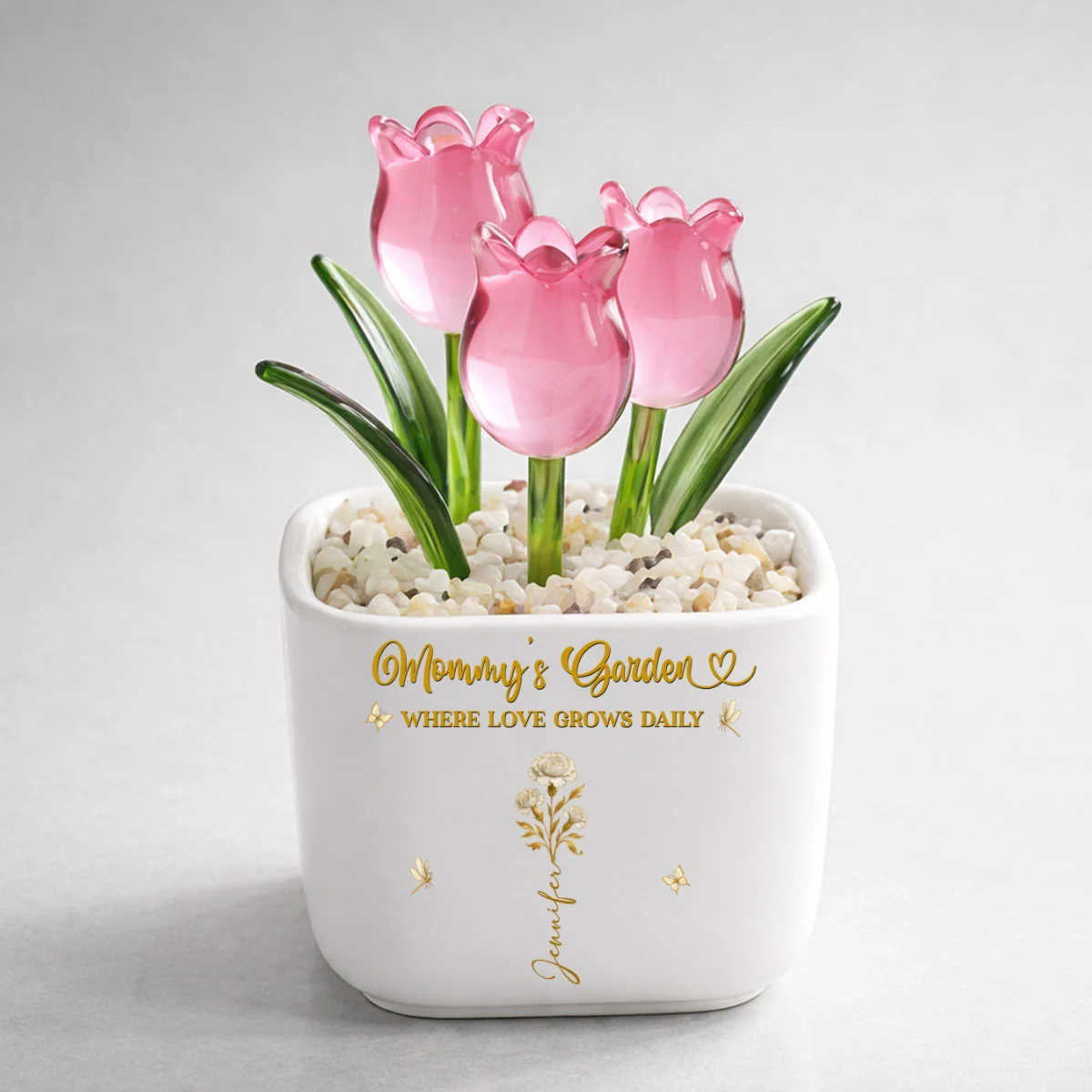 Blooming Bonds - Personalized Custom Glass Everlasting Tulips - Image 10