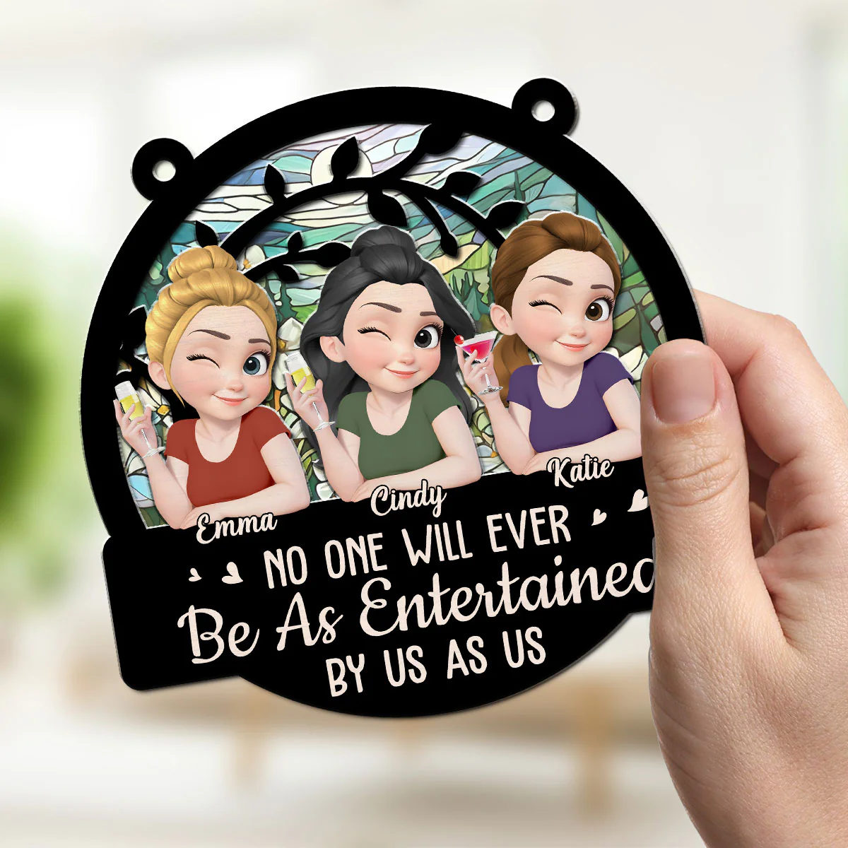 Blooming Friendship - Personalized Custom Suncatcher - Image 2