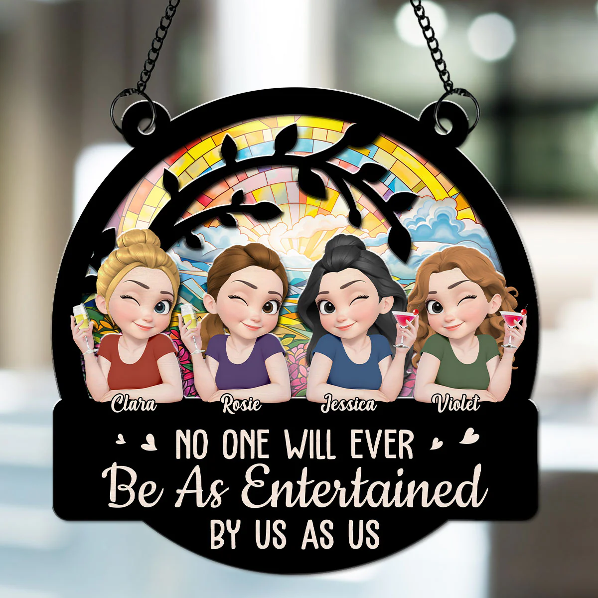 Blooming Friendship - Personalized Custom Suncatcher - Image 3