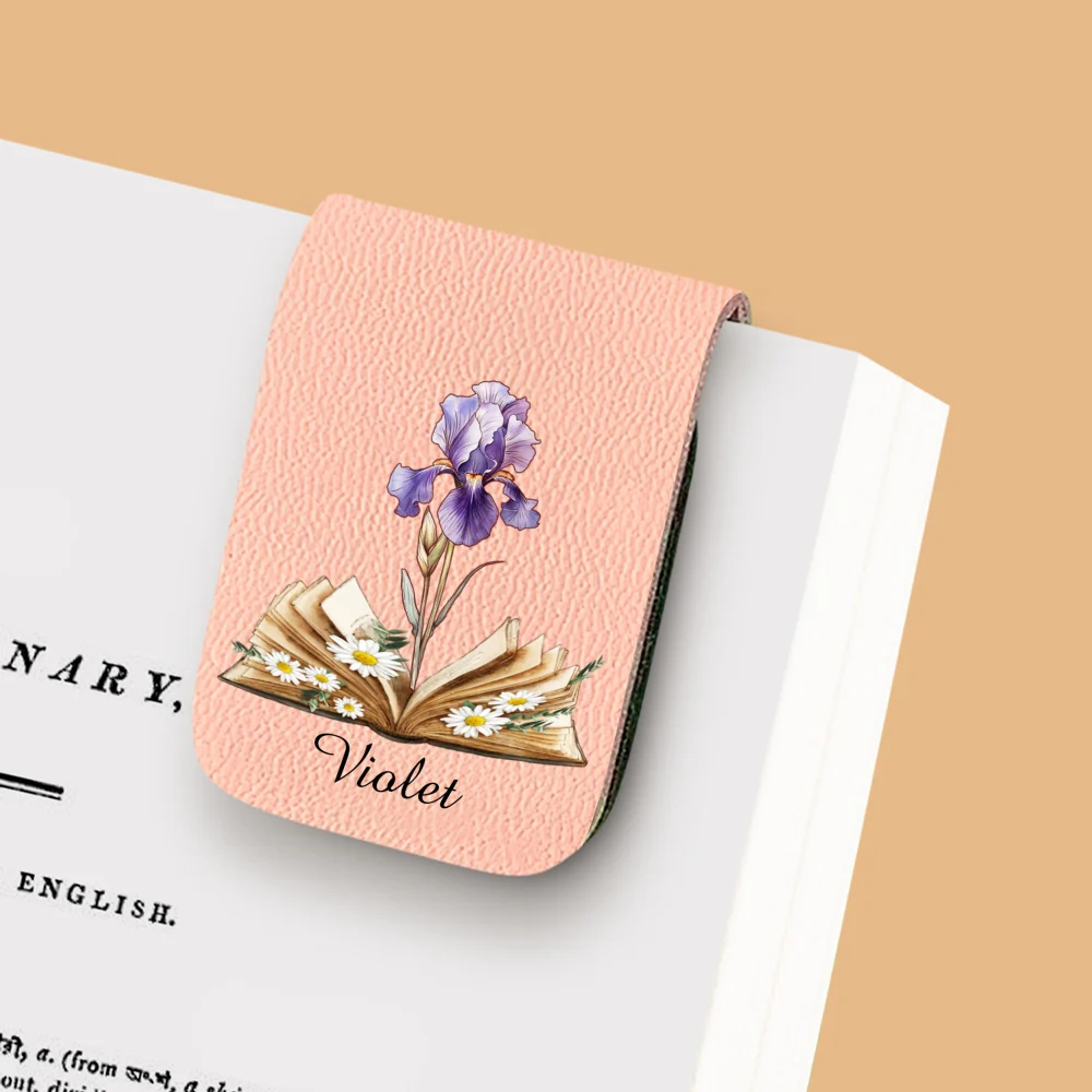 Blooming In Pages - Personalized Custom Leather Bookmark - Image 10