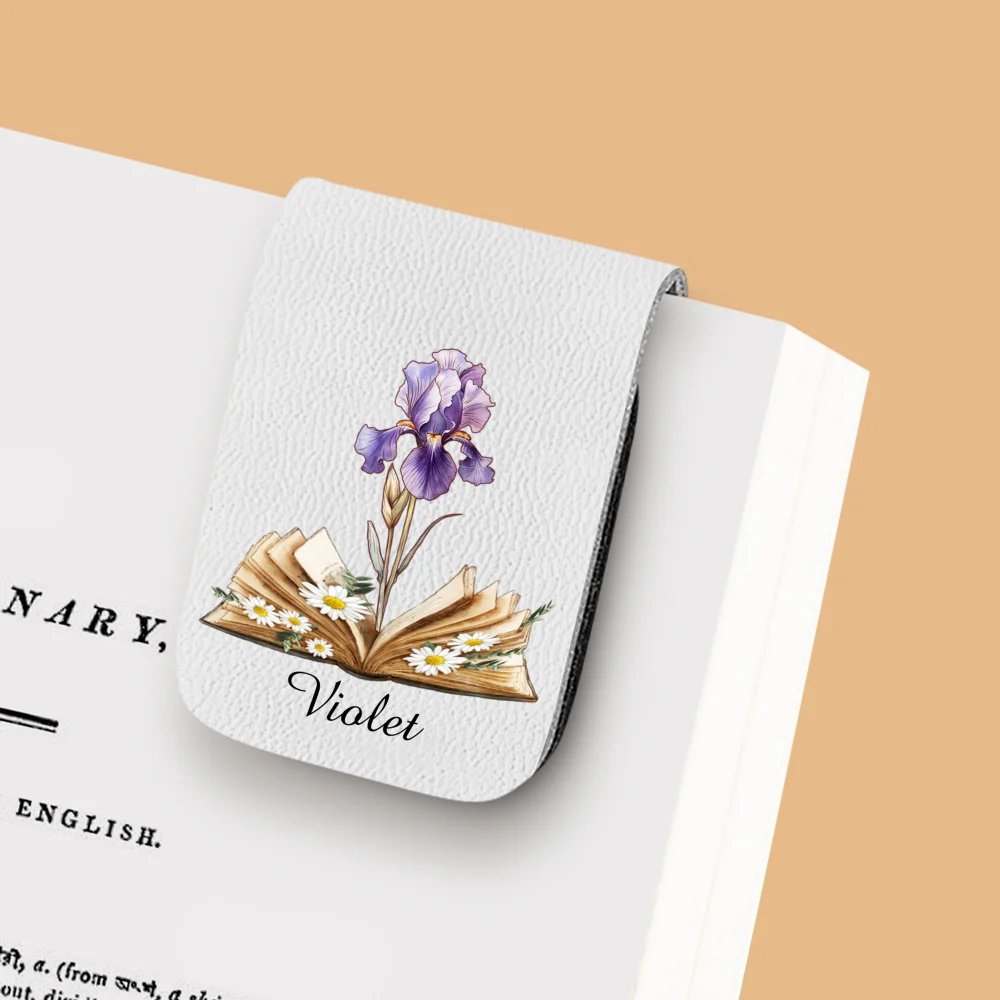 Blooming In Pages - Personalized Custom Leather Bookmark - Image 11