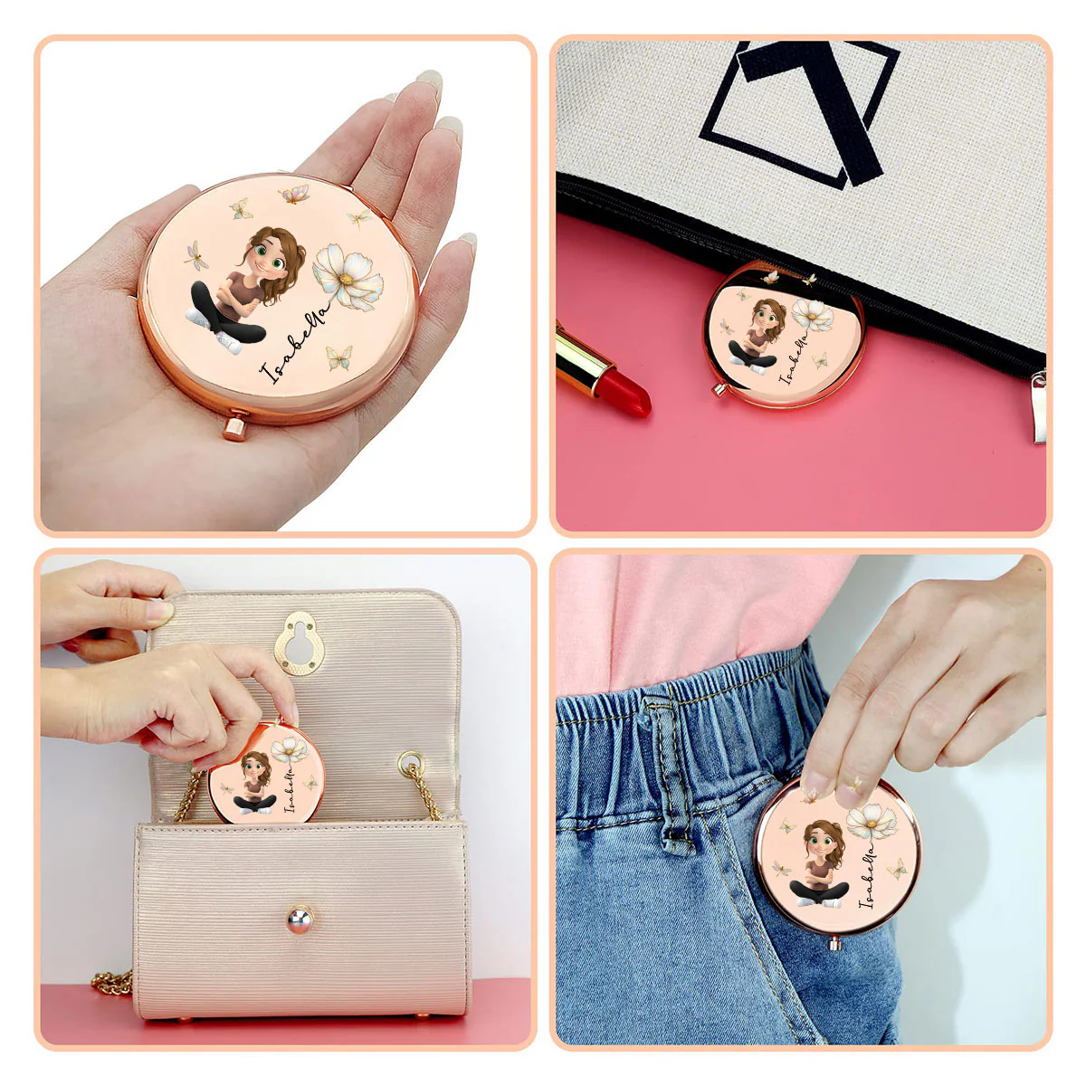 Blooming Soul - Personalized Custom Compact Mirror - Image 5