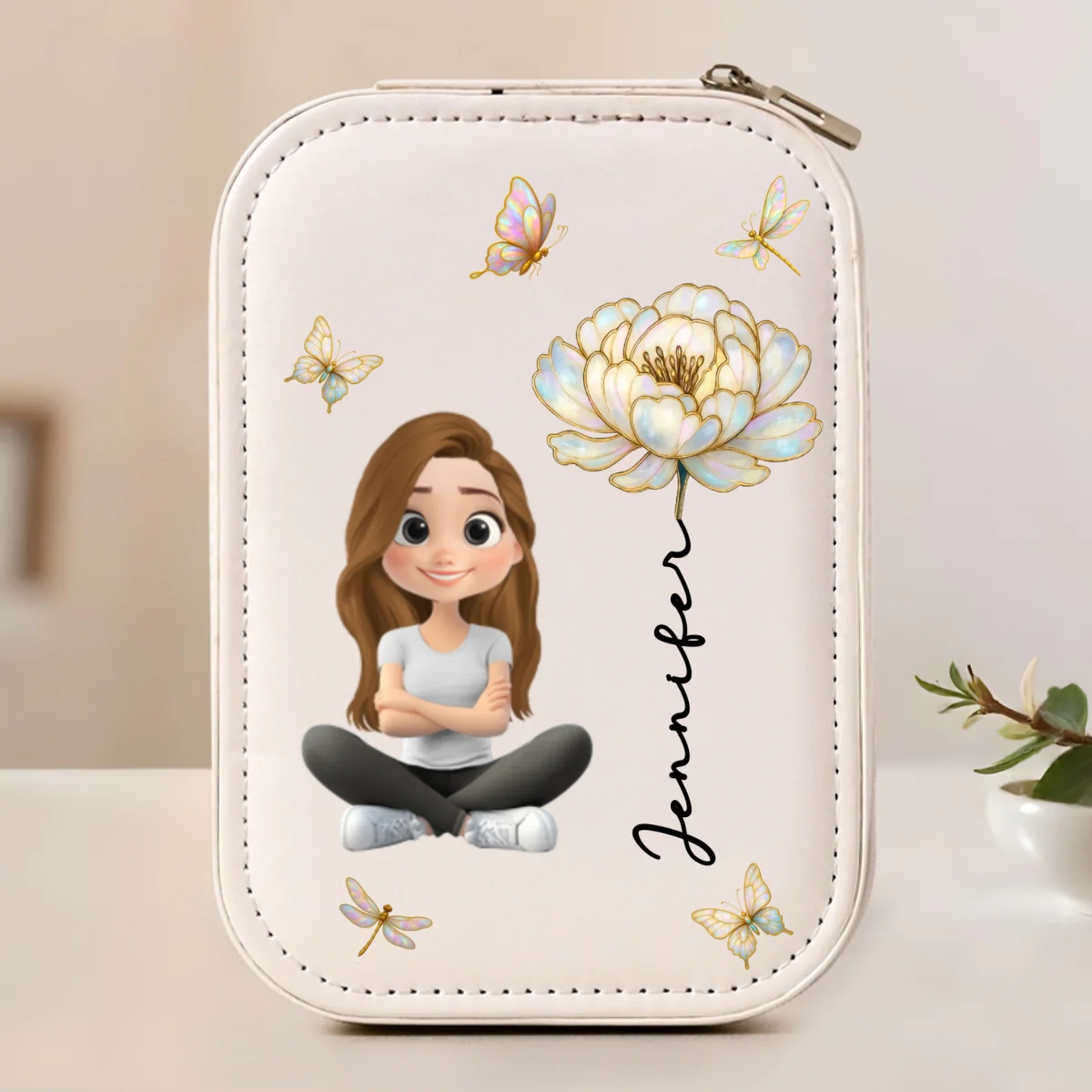 Blooming Soul - Personalized Custom Jewelry Box With LED Mirror - Image 7