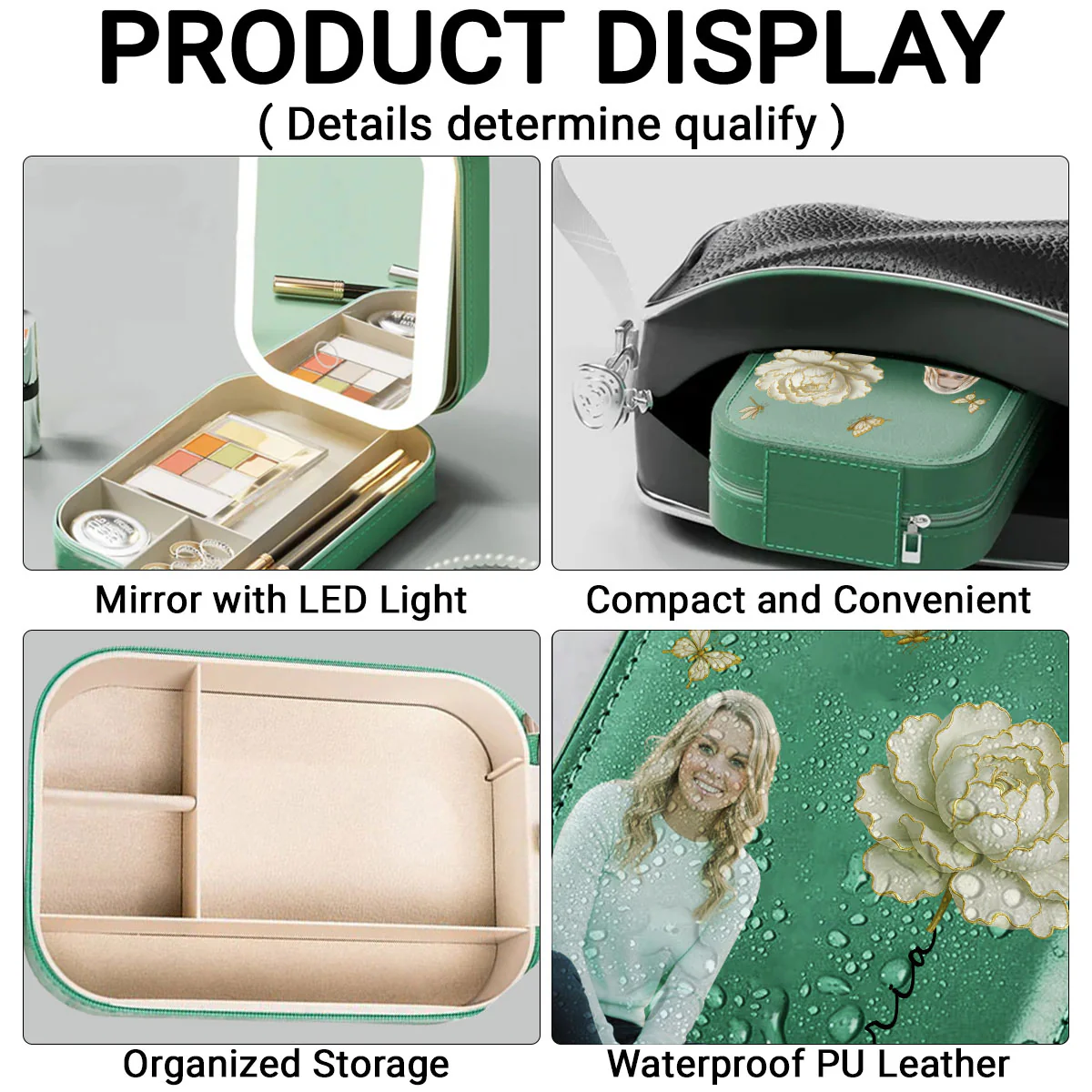 Blooming Soul With Photo - Personalized Custom Jewelry Box With LED Mirror - Image 6