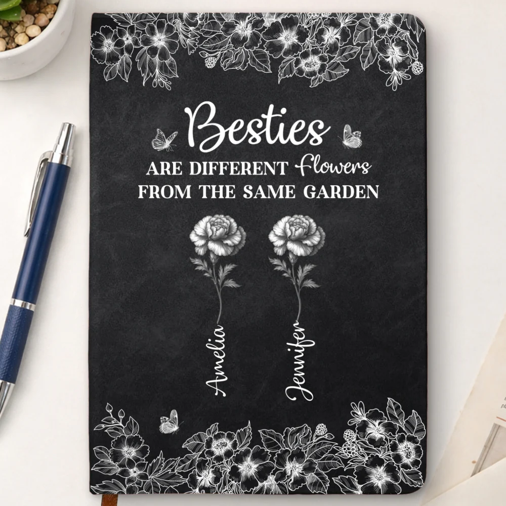 Blooming Together - Personalized Custom Leather Journal - Image 10