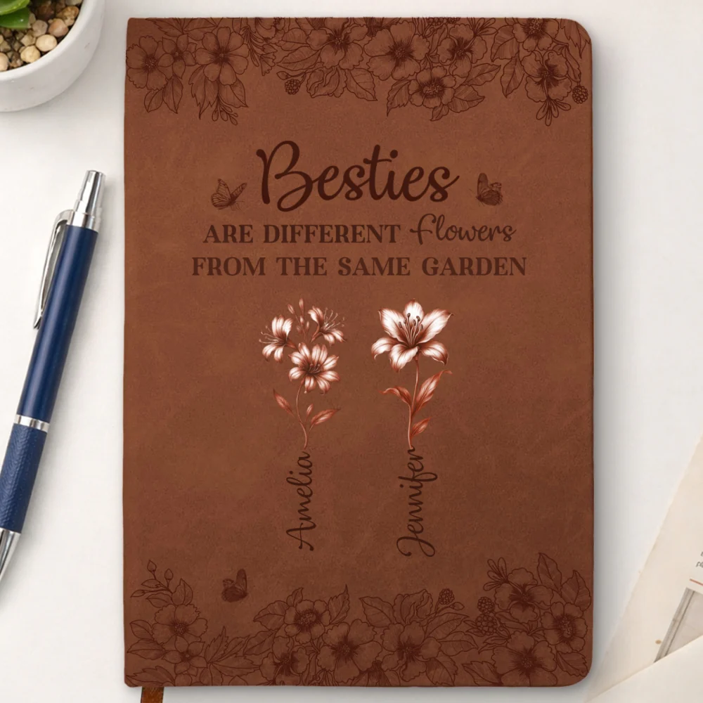 Blooming Together - Personalized Custom Leather Journal - Image 11