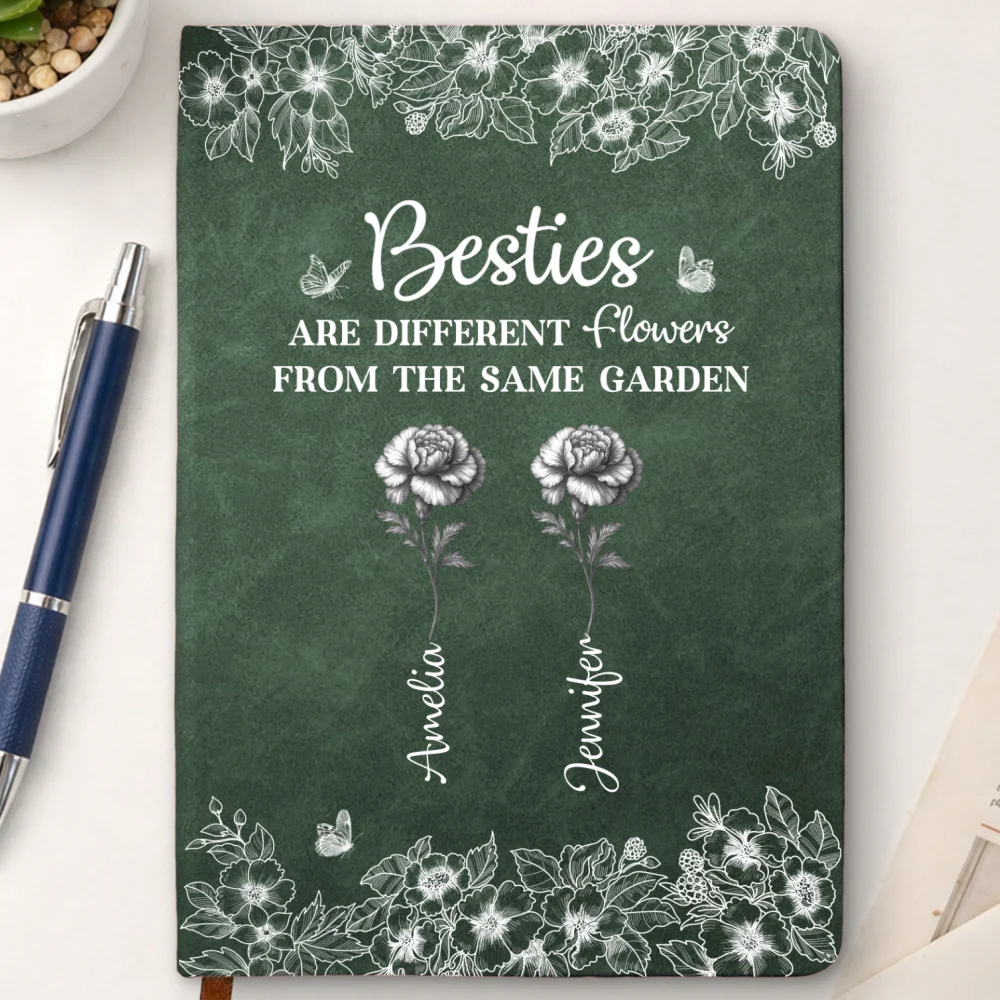 Blooming Together - Personalized Custom Leather Journal - Image 12