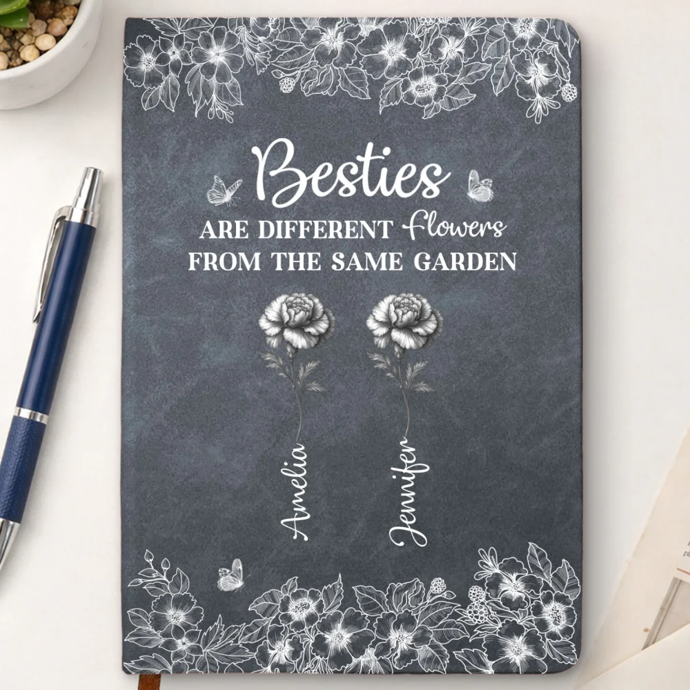 Blooming Together - Personalized Custom Leather Journal - Image 13