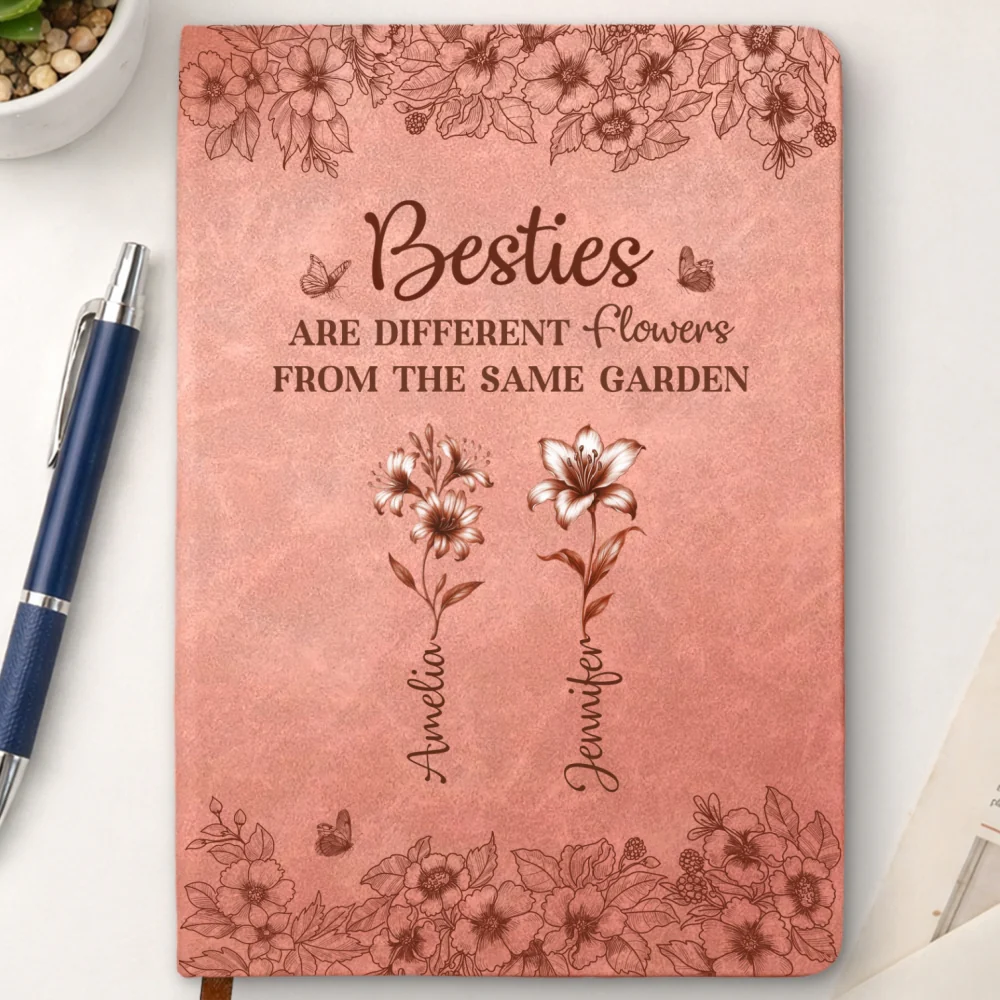 Blooming Together - Personalized Custom Leather Journal - Image 15
