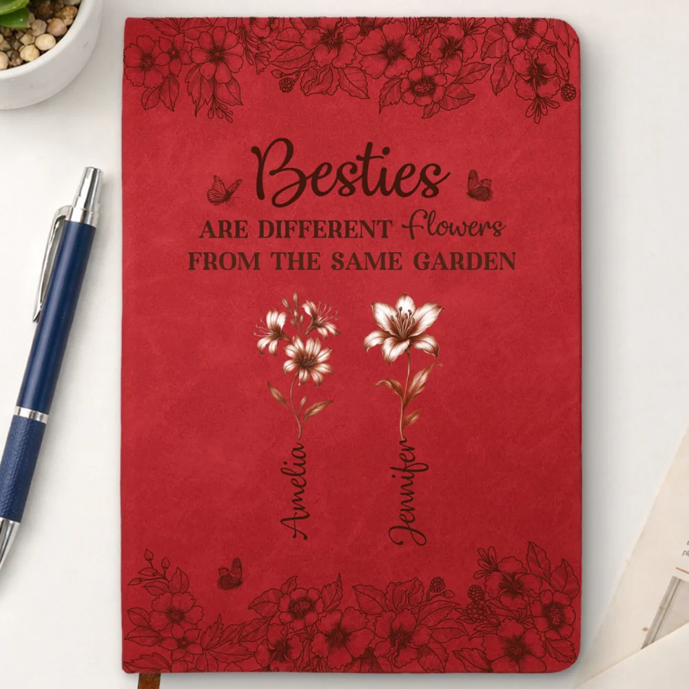 Blooming Together - Personalized Custom Leather Journal - Image 16
