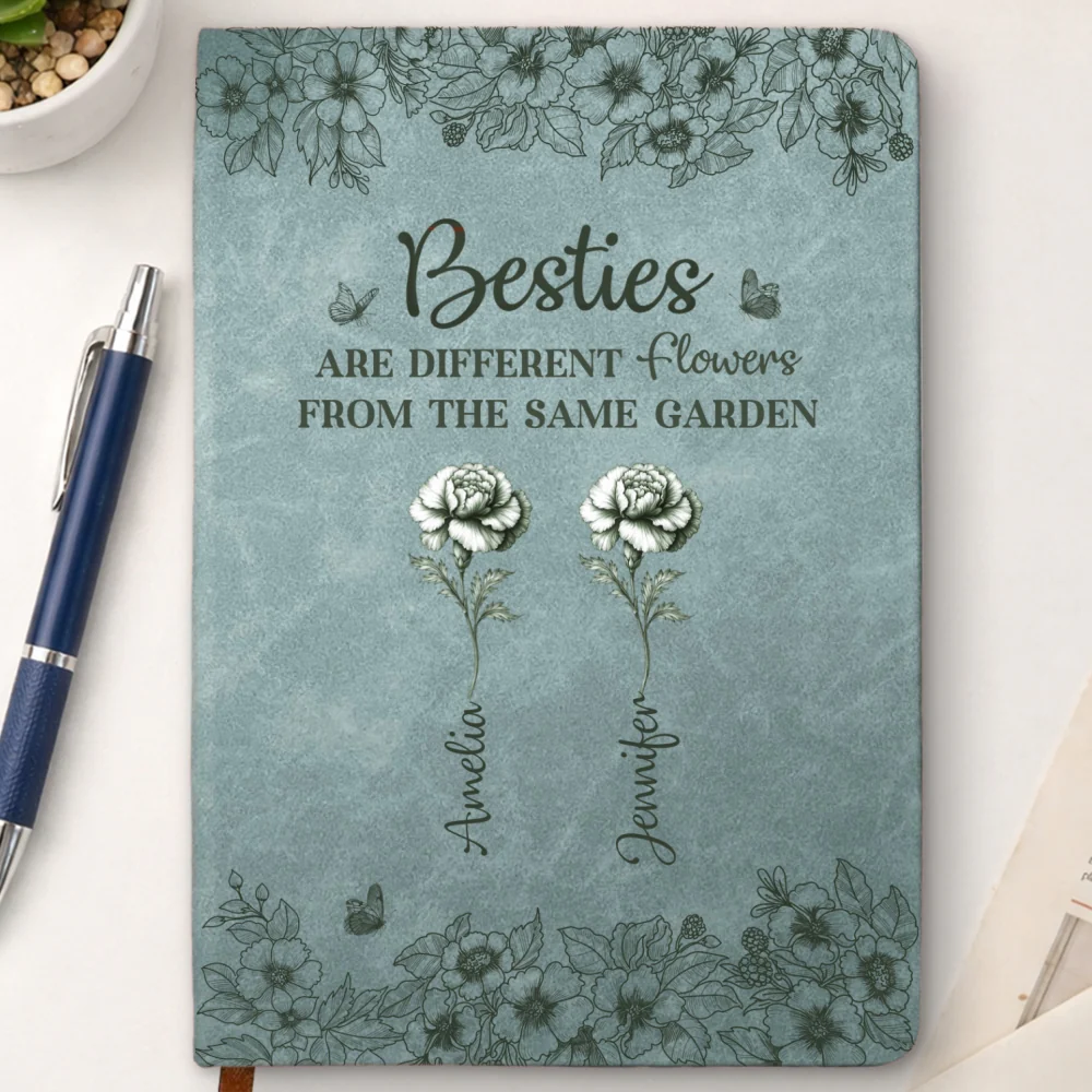 Blooming Together - Personalized Custom Leather Journal - Image 17