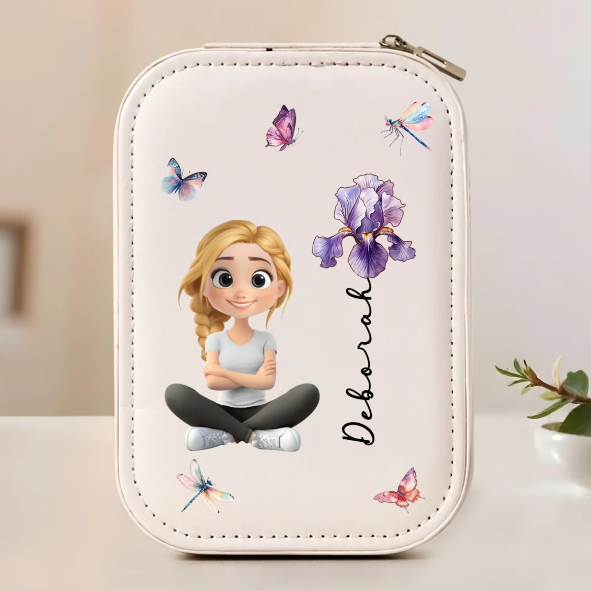 Blossomed Soul - Personalized Custom Jewelry Box With LED Mirror - Image 7