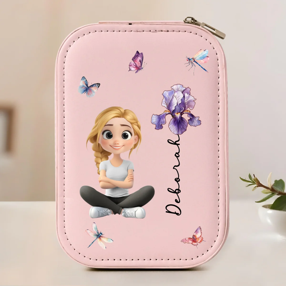 Blossomed Soul - Personalized Custom Jewelry Box With LED Mirror - Image 8