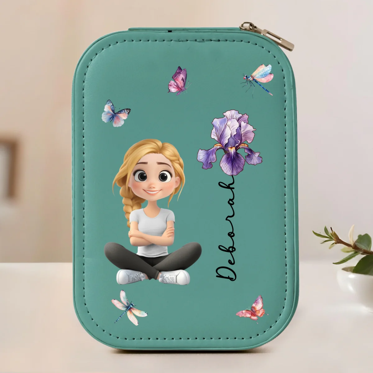 Blossomed Soul - Personalized Custom Jewelry Box With LED Mirror - Image 9