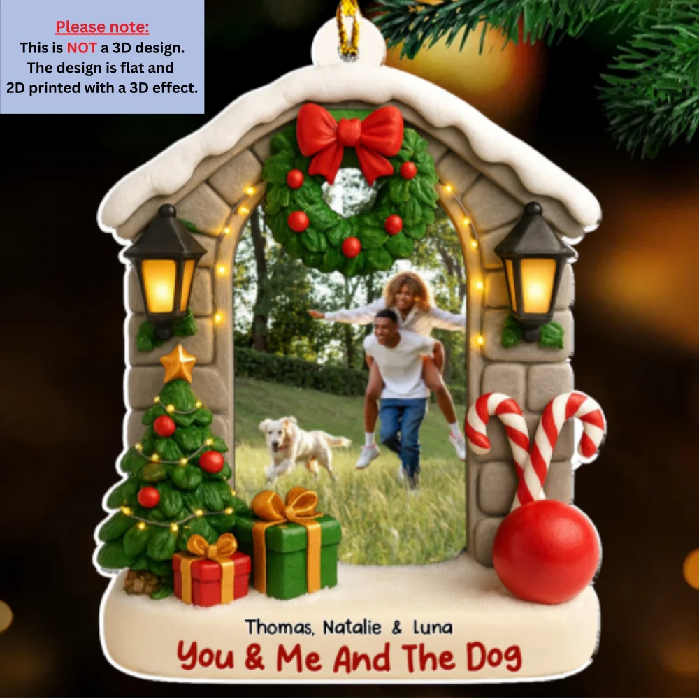 Bond Of Dog Love Photo - Personalized Custom 3D Effect Acrylic Ornament - Image 6