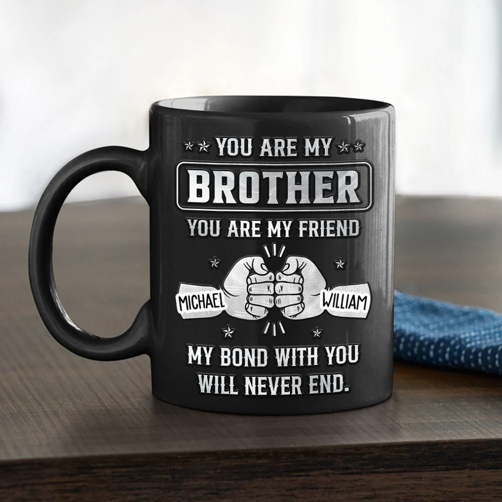 Bond With Bro - Personalized Custom Coffee Mug - Image 4