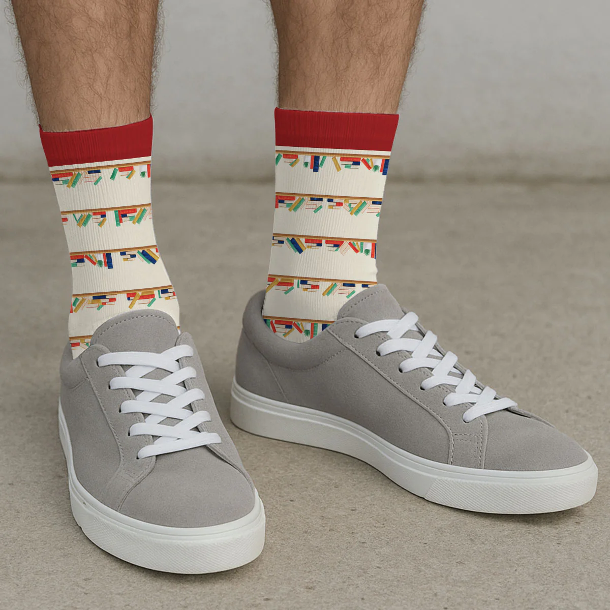 Bookaholic On The Road To Recovery - Personalized Custom Crew Socks - Image 3
