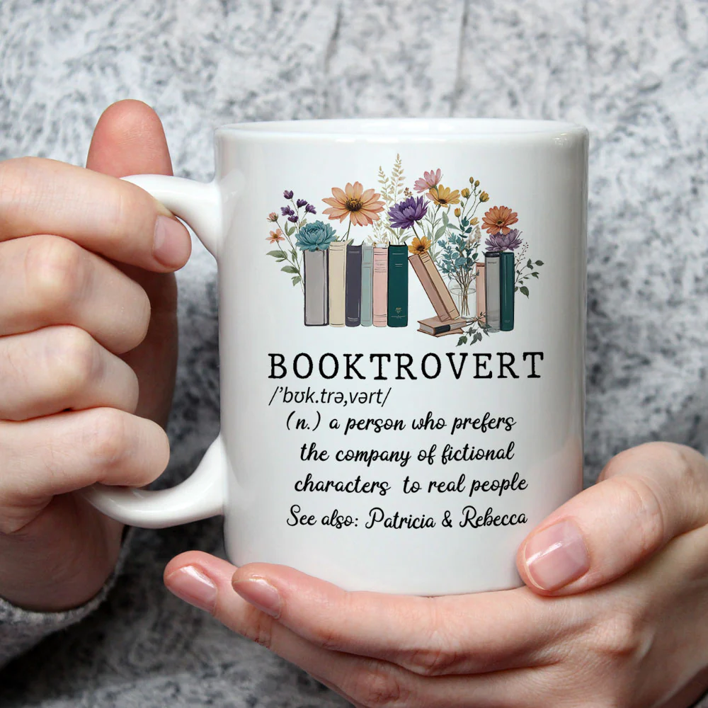 Booktrovert Person  - Personalized Custom Coffee Mug - Image 3